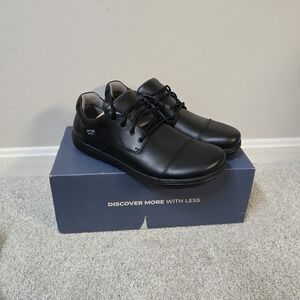 Lems Nine2Five Men's Black Leather Oxford Shoes Size M 11 / W 12.5 New In Box